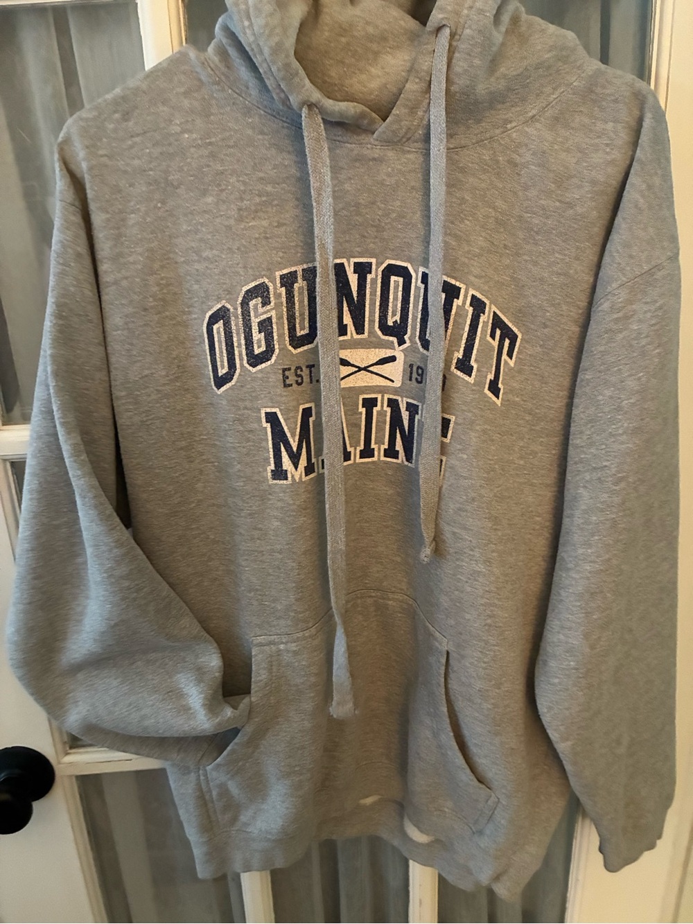 Gray Ogunquit Maine Pullover Hoodie